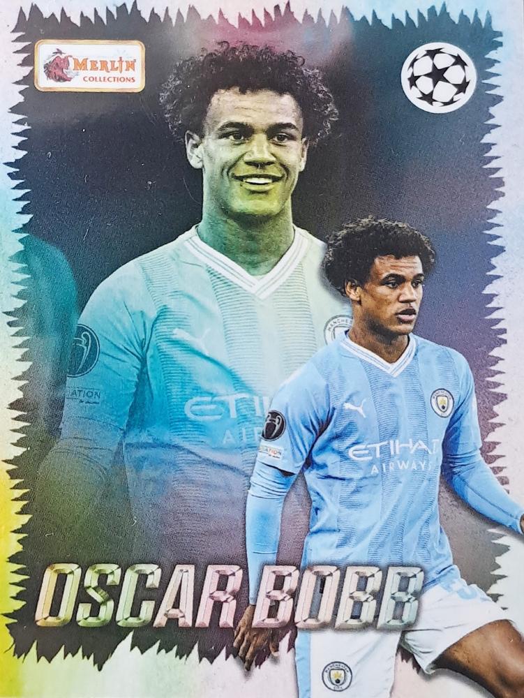 Oscar Bobb 2023 Topps Merlin Heritage UEFA Club Competitions