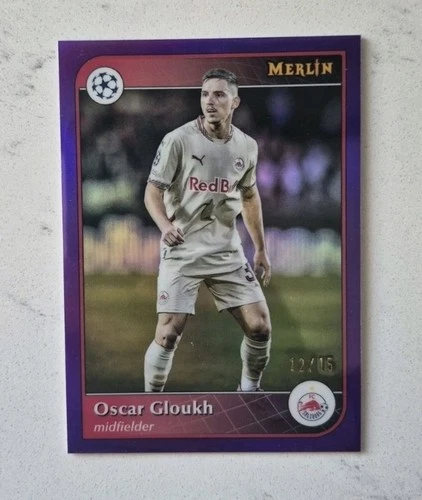Oscar Gloukh 2024 Topps Merlin Chrome UCC Purple Refractor /15