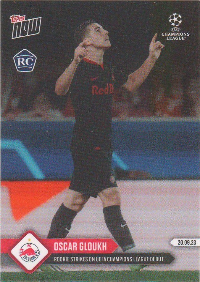 Oscar Gloukh 2023 Topps Now UEFA Champions League