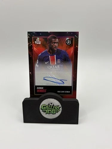 Ousmane Dembele 2025 Topps Auto Show Time Red Refractor /10