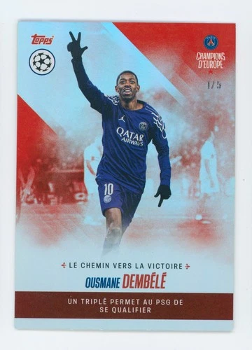 Ousmane Dembele 2024 Topps Champions D'Europe Red /5