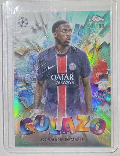 Ousmane Dembele 2024 Topps Chrome Aqua /199