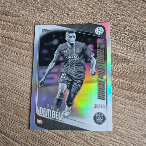 Ousmane Dembele 2024 Topps Chrome Black and White /75