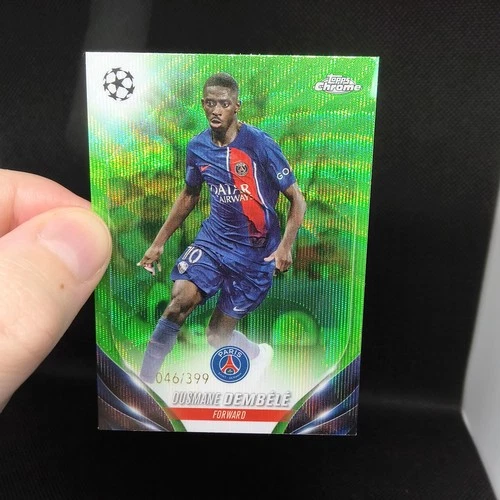 Ousmane Dembele 2023 Topps Chrome Champions League Green /399
