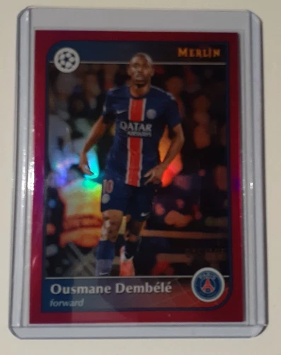 Ousmane Dembele 2024 Topps Chrome Merlin Magenta Refractor /125