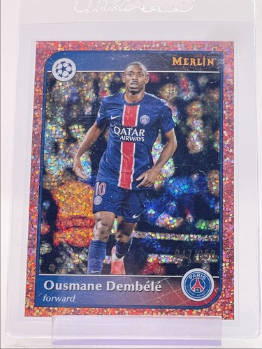 Ousmane Dembele 2025 Topps Chrome Merlin Rose Gold Speckle /250
