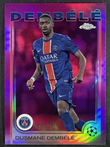 Ousmane Dembele 2024 Topps Chrome Pink Refractor /250