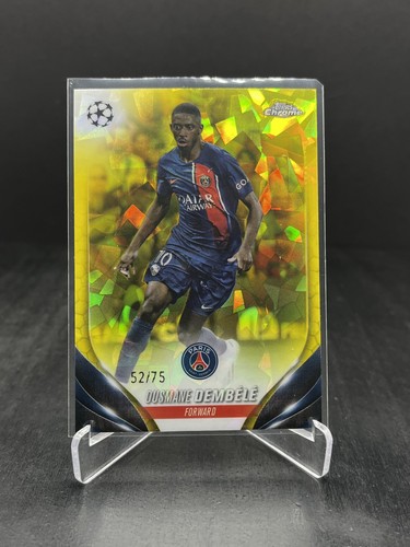 Ousmane Dembele 2023 Topps Chrome Sapphire Yellow /75