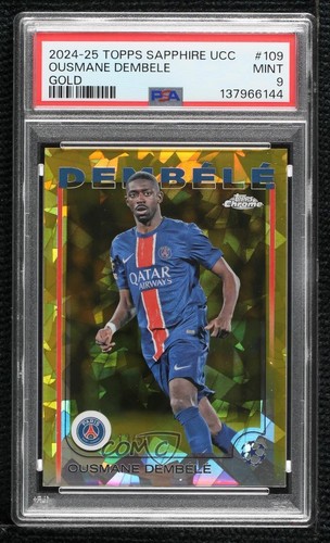 Ousmane Dembele 2024 Topps Chrome UEFA Club Competitions Sapphire Edition /50