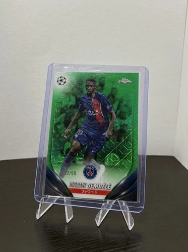 Ousmane Dembele 2023 Topps Chrome UEFA Green Refractor /99