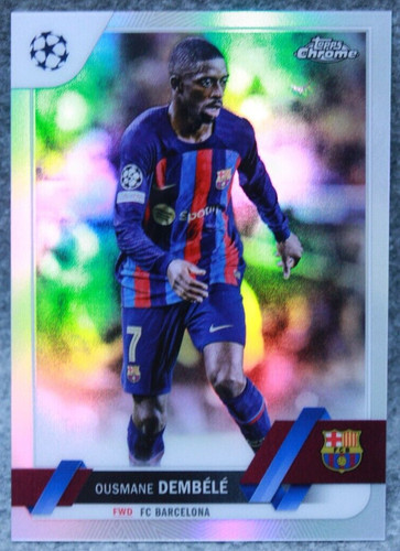 Ousmane Dembele 2022 Topps Chrome UEFA Refractor #98