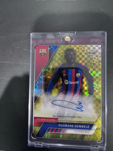 Ousmane Dembele 2023 Topps Chrome Yellow Refractor /99