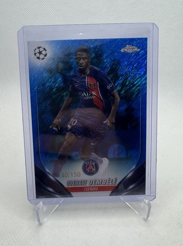 Ousmane Dembele 2023 Topps Cromo UCC Azul Brillo /150