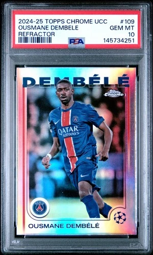 Ousmane Dembele 2024 Topps Cromo UEFA Club Competiciones Refractor