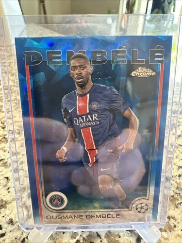 Ousmane Dembele 2024 Topps Cromo UEFA Club Competiciones Zafiro