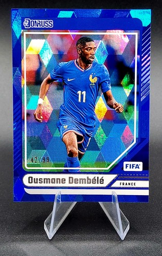 Ousmane Dembele 2024 Panini Donruss FIFA Blue Cubic 42/99