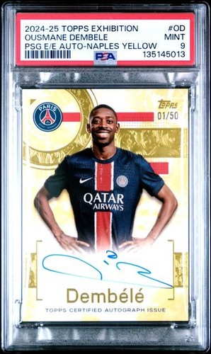 Ousmane Dembele 2025 Topps Exhibition Gold 1/50