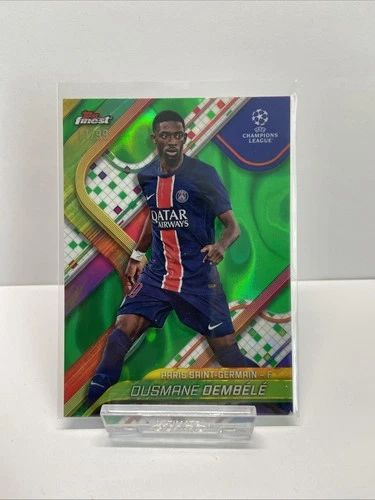 Ousmane Dembele 2025 Topps Finest Green Lava /99