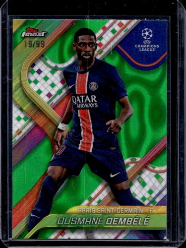 Ousmane Dembele 2024 Topps Finest Lava Verde Refractor /99