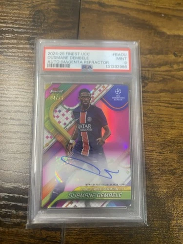 Ousmane Dembele 2024 Topps Finest Magenta Refractor /75