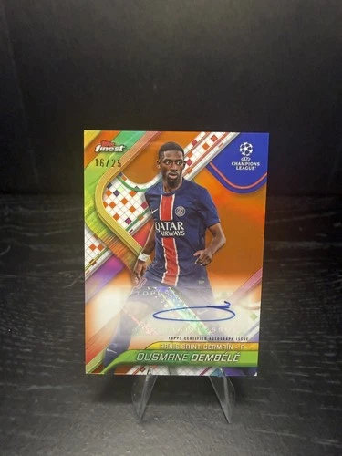 Ousmane Dembele 2024 Topps Finest Orange /25
