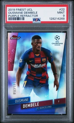 Ousmane Dembele 2019 Panini Finest Purple Refractor 185/250