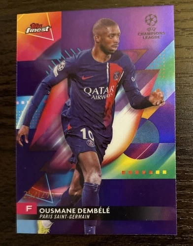 Ousmane Dembele 2023 Topps Finest Purple Refractor /299