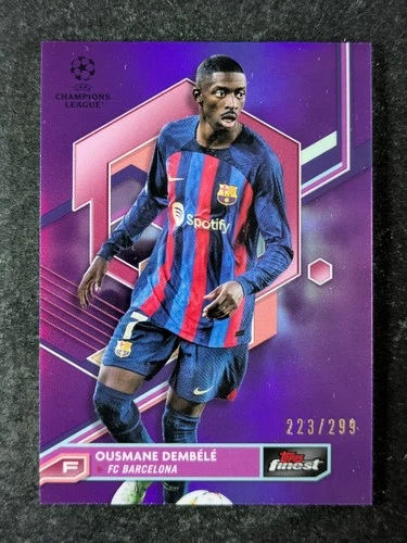 Ousmane Dembele 2022 Topps Finest Purple Refractor /299