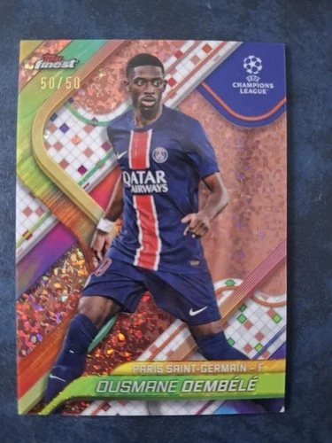 Ousmane Dembele 2024 Topps Finest Red Pixels /50