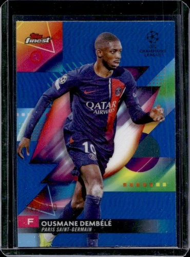 Ousmane Dembele 2023 Topps Finest UEFA Blue /150
