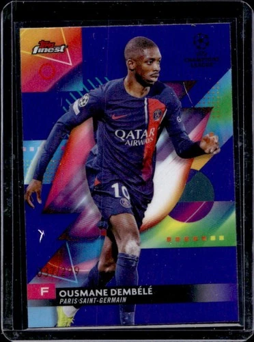 Ousmane Dembele 2023 Panini Finest UEFA Purple Refractor /299