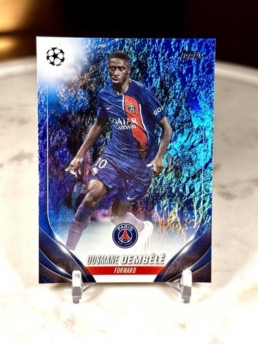 Ousmane Dembele 2024 Topps Jade Edition UEFA Blue Refractor /175