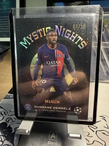 Ousmane Dembele 2023 Topps Merlin Chrome Black /10