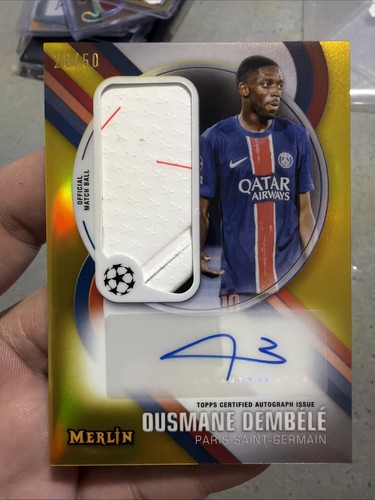 Ousmane Dembele 2024 Topps Merlin Chrome Gold /50