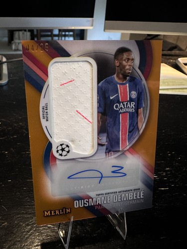 Ousmane Dembele 2024 Topps Merlin Chrome Orange /25