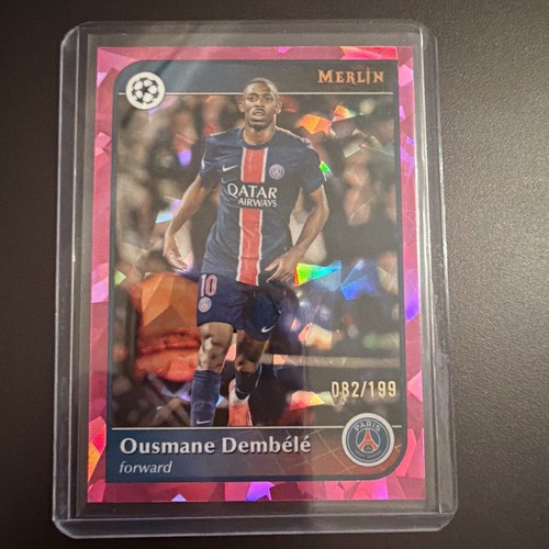 Ousmane Dembele 2025 Topps Merlin Chrome Pink /199