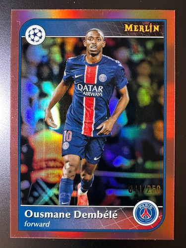 Ousmane Dembele 2024 Topps Merlin Chrome Pink /250