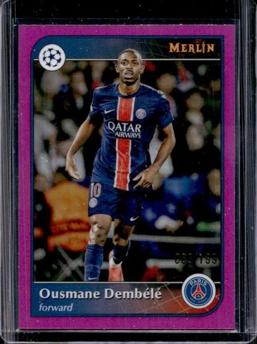 Ousmane Dembele 2024 Topps Merlin Chrome Pink Refractor /199