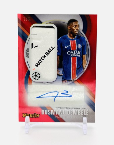 Ousmane Dembele 2025 Topps Merlin Chrome Red /5
