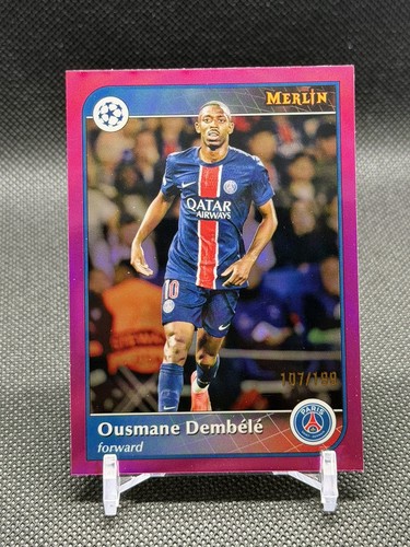 Ousmane Dembele 2024 Topps Merlin Chrome UCC Pink Refractor /199