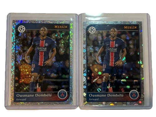 Ousmane Dembele 2024 Topps Merlin Chrome UEFA Mini-Diamond & Logofractor