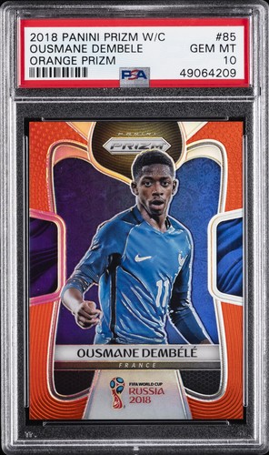 Ousmane Dembele 2018 Panini Prizm World Cup Orange Prizm /65