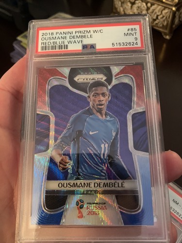 Ousmane Dembele 2018 Panini Prizm World Cup Red Blue Wave