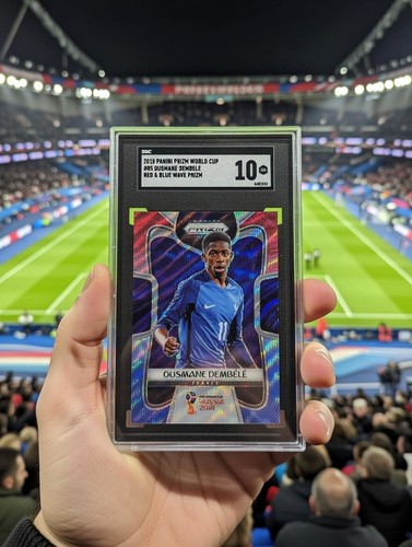 Ousmane Dembele 2018 Panini Prizm World Cup Red Blue Wave Prizm