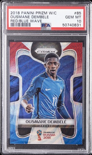 Ousmane Dembele 2018 Panini Prizm World Cup Red/Blue Wave