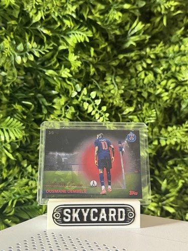 Ousmane Dembele 2025 Topps PSG Cracked Ice /5
