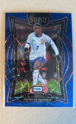 Ousmane Dembele 2024 Panini Select Blue Lazer Prizm