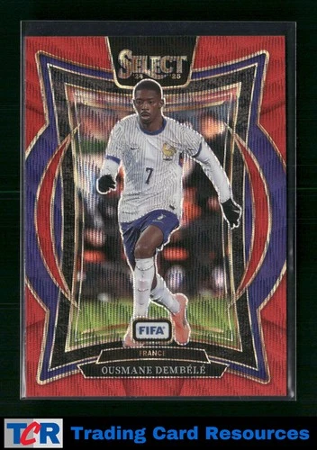 Ousmane Dembele 2024 Panini Select FIFA Red Wave /59