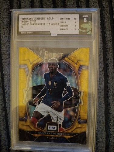 Ousmane Dembele 2023 Panini Select Gold Mojo Prizm /10