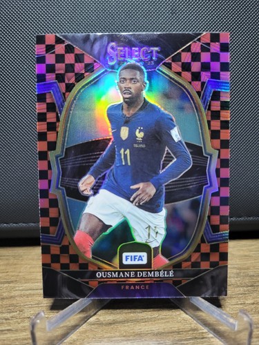 Ousmane Dembele 2022 Panini Select Red and Black Checkerboard Prizm
